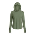 thumbnail image 4 of Only Moment Under 15$ Shirt Outdoor Sun Shield Hooded Jacket For Women Long Sleeve Zip Up Lightweight Quick Dry Athletic Hiking Fishing Sun Shirt With Pockets, 4 of 4