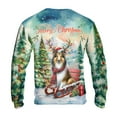 thumbnail image 2 of Merry Christmas Santa Reindeer Antlers Collie Sleigh Xmas Winter Holiday All Over Print 3D Sweatshirt Unisex Merch Collie Dog Lover Gifts Idea - 00023, 2 of 6