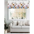 thumbnail image 4 of Kitchen Valances for Window, Farm Watercolor Butterfly Flower Light Filtering Rod Pocket Valance Curtain, Spring Sunflower Hydrangea &nbsp;Short Curtains Window Topper for Bedroom 42x12in, 4 of 9