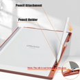 thumbnail image 4 of For Remarkable Paper Pro Case Card Slots Stand PC PU Leather E-Reader Cover with Pen Holder - Brown, 4 of 5