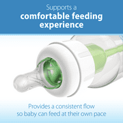 Dr. Browns Natural Flow Preemie Flow Narrow Baby Bottle Silicone Nipple, Slowest Flow, 0m+, 100% Silicone Bottle Nipple, 2-Pack