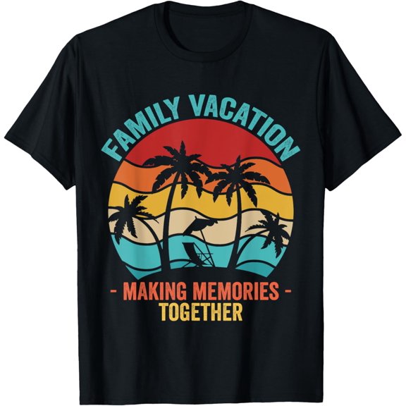 t-shirt Family Vacation 2024 Beach Matching Family Vacation 2024 T-Shirt mens,black,women,funny,journey,Crew Neck, Short Sleeve,custom clothing patterns.gift