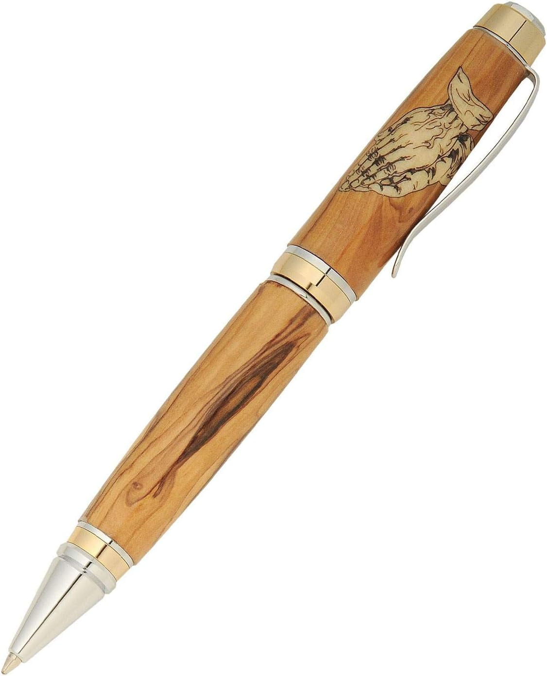 Penn State Industries PKPRFGM Professional Twist Ballpoint Pen Kit Woodturning Project (Gun Metal With Golden Bands