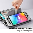 thumbnail image 3 of Funda rígida resistente compatible con Nintendo Switch OLED, mandos Joycons y adaptador de CA - Bolsa protectora para transporte y almacenamiento, 3 of 6