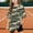 Army Green, variant on Girls T-Shirts Crewneck Camouflage Print Tees Short Sleeve Summer Loose Casual Tops Gray Size 12