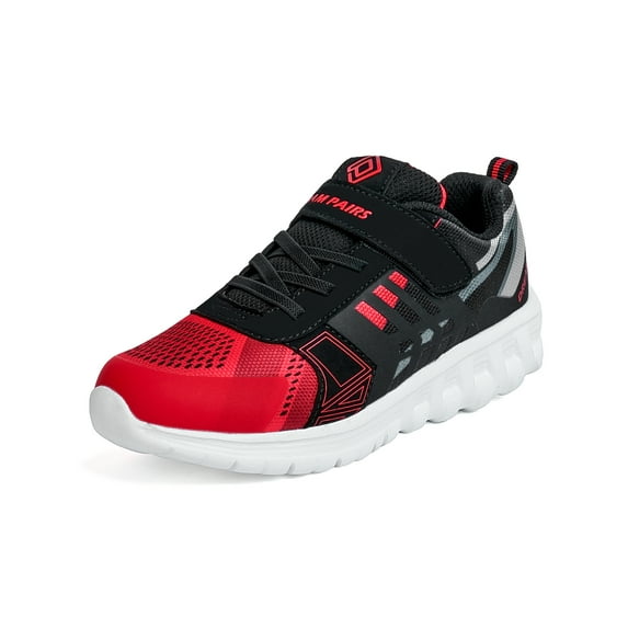 DREAM PAIRS Kids Boys & Girls Lightweight Athletic Sneakers Breathable Running Shoes KD18002K RED/BLACK Size 11