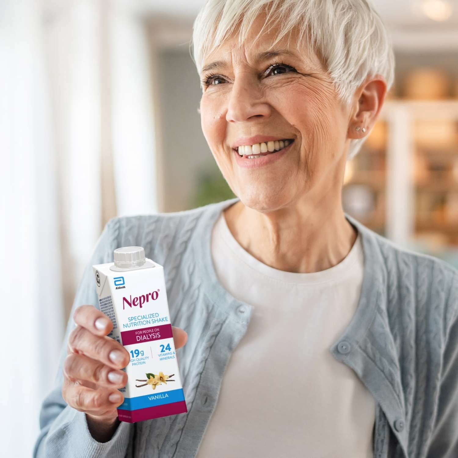 Nepro Nutrition Shake for People on Dialysis, Vanilla, 8 fl oz, Pack of 24