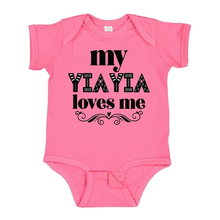 

Inktastic My YiaYia Loves Me Yia Yia for Grandchild Gift Baby Girl Bodysuit
