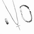 thumbnail image 6 of CUKIXA 2/3-Piece Men's Cross Jewelry Set - Titanium Alloy Necklace Bracelet Ring Gift Box, 6 of 22