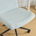 thumbnail image 2 of Ktaxon Oversized Armless Office Chair Swivel Study Chair Adjustable Desk Chair with Criss Cross Legs for Conference and Home Mint Green, 2 of 8