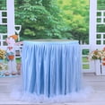 thumbnail image 4 of Handmade tulle table skirt tablecloth decorative tableware cloth suitable for rectangular or round table home table skirt for party wedding banquet picnic, 4 of 8