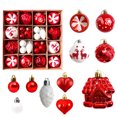thumbnail image 4 of Bola de Navidad de 6 cm, adorno de plástico galvanizado pintado para árbol de Navidad, juego de bolas decorativas para decoraciones de festivales en interiores, 4 of 12