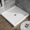 thumbnail image 2 of Barara King 36x36 Inch Acrylic Shower Base Anti Slip Bathroom Shower Pan, White, 2 of 5