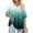 #A12-Cyan, variant on Womens Plus Size Tops 4x-5x Trendy 3/4 Sleeve Tunic Tops Gradient Graphic Tees V Neck T Shirts Pleat Hem Casual Womens Clothing 3XL,Navy