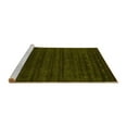 thumbnail image 2 of Ahgly Company Machine Washable Indoor Round Abstract Yellow Contemporary Area Rugs, 3' Round, 2 of 4