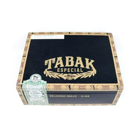 Tabak Especial Belicoso Dulce Empty Wood Cigar Box 9" x 7" x 3.25"