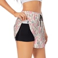 thumbnail image 1 of Balery Rabbit Pantalones cortos deportivos para mujer con forro y dos bolsillos, elásticos, para entrenamiento, gimnasio, yoga-Small, 1 of 7