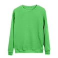 thumbnail image 4 of VKEKIEO Cute Sweatshirts Crew Neck Long Sleeve Solid Walking Green 100%Polyester Sweatshirts For Women Loose Fit, 4 of 4