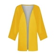 thumbnail image 5 of XMHJSMD Blouse Tops for Women Women 2024 Retro Print 3/4 Sleeve Cardigans Lightweight Blouse Tops Coat Casual Duster Jackets(Gold,Xl), 5 of 5