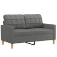 thumbnail image 2 of vidaXL 4 Piece Sofa Set with Cushions Dark Grey Fabric, 2 of 5