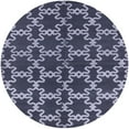 thumbnail image 1 of Ahgly Company Indoor Round Mid-Century Modern Dark Blue Grey Blue Oriental Area Rugs, 8' Round, 1 of 6