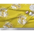 thumbnail image 3 of Soimoi Modal Satin Fabric Leaves & Wild Flower Floral Print Fabric by Yard 42 Inch Wide, 3 of 3