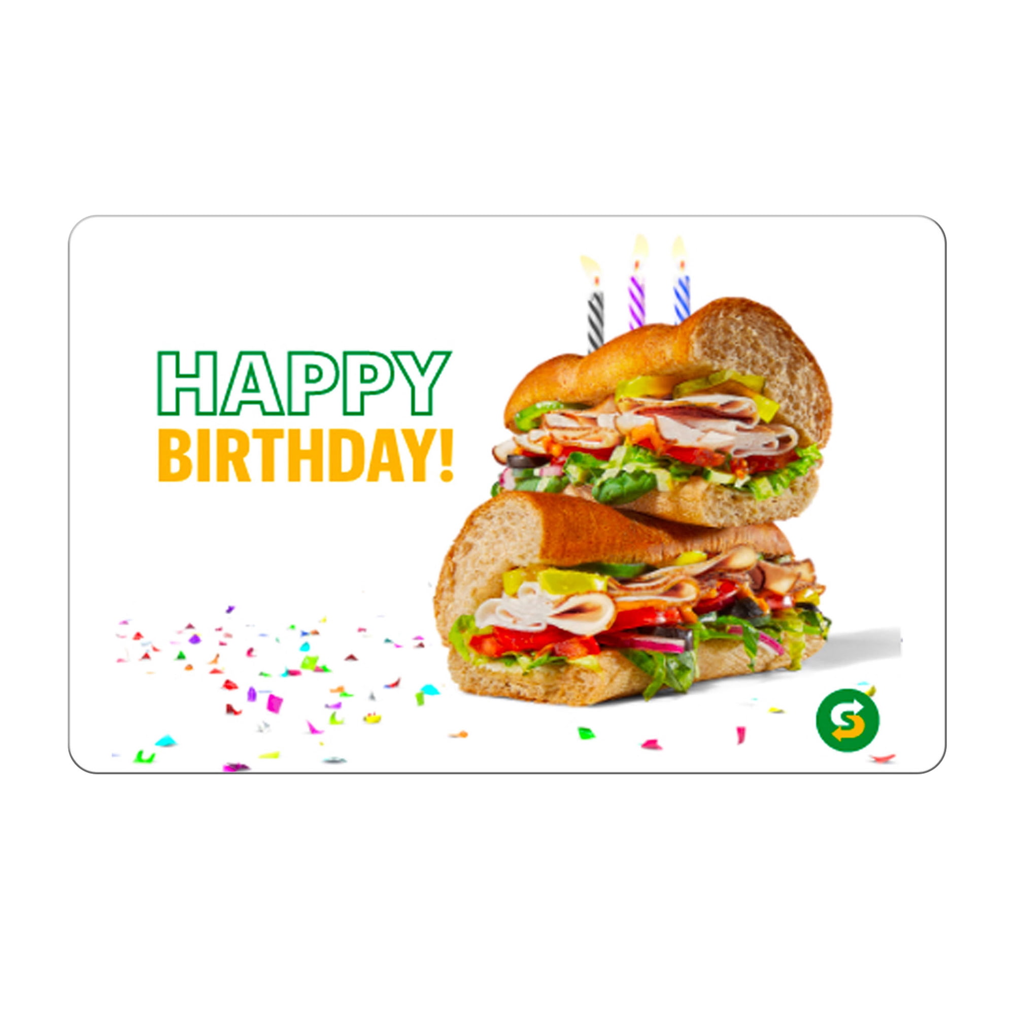Subway $15 Happy Birthday eGift Card [Email Delivery]