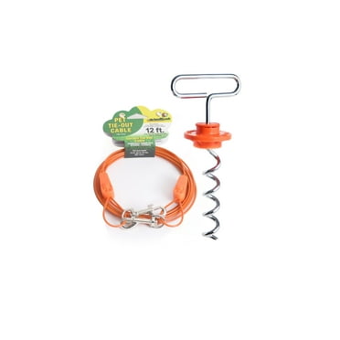 Mini Intelli-Stayk with 12 Foot Tie-Out Cable for Dogs Up to 10 Pounds