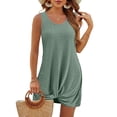 thumbnail image 3 of SHINE UP Swimsuit Coverups Summer Dresses for Women Eyelet Twisted Sundress Sleeveless Dress, 3 of 7