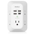 thumbnail image 1 of Regleta de enchufes Addtam con cargador USB y protector contra sobretensiones, 5 tomas, 1 of 7