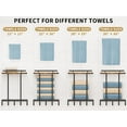 thumbnail image 6 of Godboat Towel Racks for Bathroom - Towel Holder with Wooden Shelf, 5 Hooks Bathroom Organizers and Storage Near Towel Warmer, Wall Mounted for Rolled Towels, Gifts for Women, Mom, Mothers Day (21"), 6 of 11