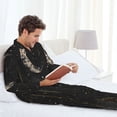 thumbnail image 6 of Lsque Abstract Starry Sky Moon Pattern Long Sleeve Pajama Set for Men - Soft 2-Piece Sleepwear and Loungewear Set with Pockets, Comfy Nightwear-Medium, 6 of 7