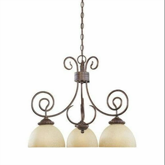 Designers Fountain 99384-AUB Three Light Down Lighting Chandelier from the Belaire Collection, Aged Umber Bronze