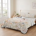 thumbnail image 2 of Queen Quilt Set 90''x96'', Spring Flowers Lightweight Bedspread Coverlet Set with 2 Pillow Shams, Watercolor Wildflowers Farmhouse Floral Breathable All Season Quilt Bedding for Bedroom/Guest Room, 2 of 9