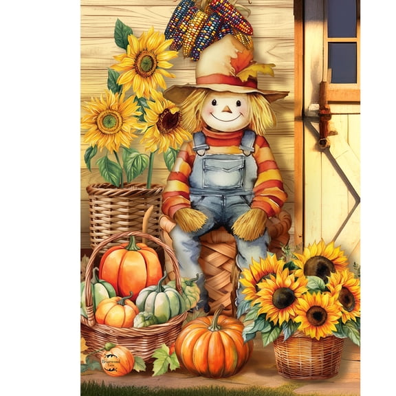 Briarwood Lane Fall Garden Flag 12x18 For Outdoor Country Scarecrow For Fall Garden Flag Flags For Outside