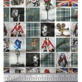 thumbnail image 1 of Soimoi Cotton Cambric Fabric Check,Women & Camera Patchwork Print Fabric by Yard 42 Inch Wide, 1 of 1