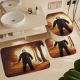 thumbnail image 6 of Horror 4-Piece Movie Shower Curtain Sets Bathroom Decor Sets with Rug Toilet Lid Cover,Non-Slip Rug and Non-Slip U Shape Mat and 12 Hooks, 6 of 8