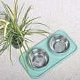 thumbnail image 2 of Wisremt Dog Bowls Stainless Steel Dog Bowl With No Spill Dog Food Bowl Non-Slip Mat Feeder Bowls Pet Bowl For Small Medium Dogs Cats Green, 2 of 6