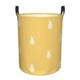thumbnail image 2 of YFYANG Waterproof Laundry Hamper, Yellow Pineapple Pattern Laundry Basket Oxford Fabric with Handle Foldable, S, 2 of 8