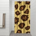 thumbnail image 2 of Yellow and Brown Of Leopard Print Shower Curtain 36"x72" ,Bathroom Decorative Shower Curtains Set with 12 Hooks,Modern Waterproof Washable Shower Curtain, 2 of 6