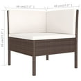 thumbnail image 3 of vidaXL 6 Piece Patio Lounge Set with Cushions Poly Rattan Brown, 3094371, 3 of 8