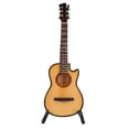 thumbnail image 2 of Modelo de guitarra en miniatura, réplica de guitarra de madera en miniatura con soporte decorativo., 2 of 14