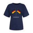 thumbnail image 4 of TSADFHJI Débardeurs Blancs pour Femmes, Mode Décontractée, Imprimé Mignon, Col Rond, Manches Courtes, Top S Navy, 4 of 7