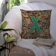 thumbnail image 3 of Letter X Retro Tribal Alphabet Initial Fabric Decorative Pillow, 3 of 4