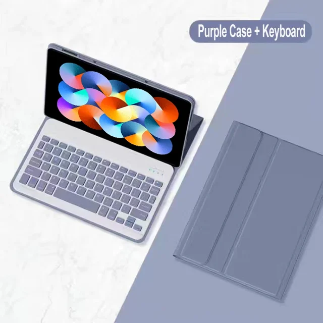 Housse de Tablette pour Mi Pad 6 Pro 11 Pouces 2023 Étui Clavier pour Redmi Pad SE 11 Pouces 10.61 Pouces, Housse de Clavier pour Xiaomi Pad 5 Pro 11 Pouces Violet A Xiaomi 5 5Pro 11 Po