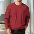 thumbnail image 2 of Hauts Décontractés pour Femmes, Manches Longues Unies Décontractées Col Rond Élastique, Haut pour Hommes, 2 of 5