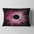 thumbnail image 2 of Designart Fractal Purple Circle on Black - Abstract Throw Pillow - 12x20, 2 of 5