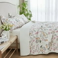 thumbnail image 2 of Kingrest Cotton Quilt Set Queen Size, Lightweight Pattern Comforter Set, Oversized Bedspread Coverlet Quilted Bedding Set, 2 of 9