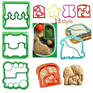 FUNGYAND Sandwich Bread Cutter Set, 45 in 1 Bento Lunch Box Accessories Kit  Includes Fruit Cutter, Animal Food Picks, Rice Ball Maker, Easy to Use