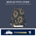 thumbnail image 5 of FORMRS School Backpack 17" Student Travel Bag with Laptop Compartment, Black Sunflower Pattern, 5 of 7